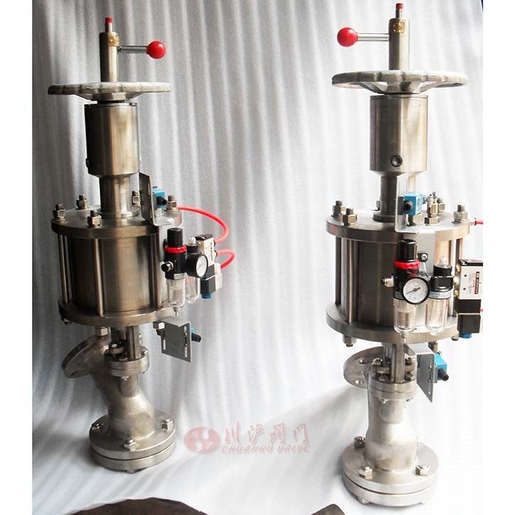 全不锈钢气动放料阀实物图