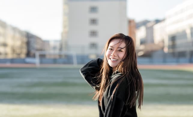 a selfie of an attractive young asian woman