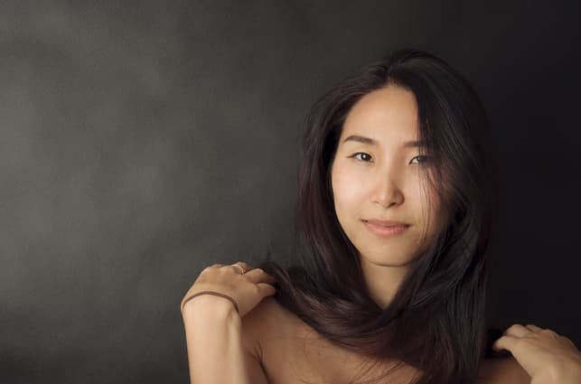 a portrait of a young Asian woman