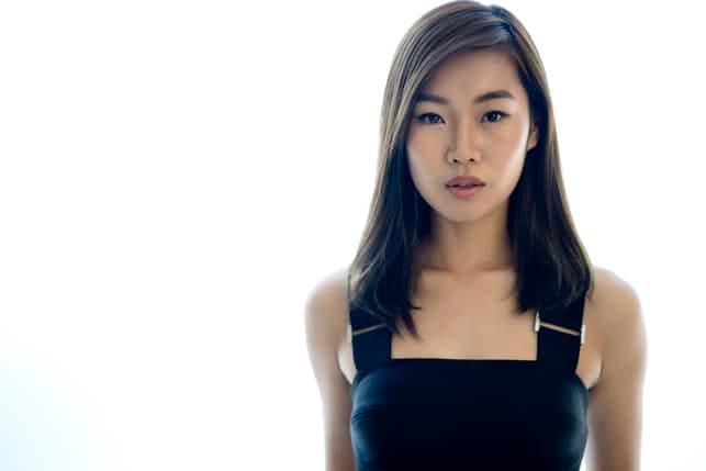 a portrait of an attractive japanese woman