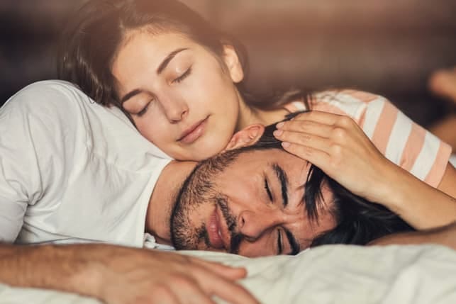 a romantic young couple