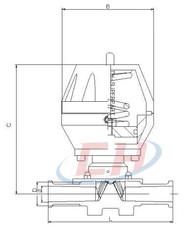 气动卫生级隔膜阀结构图