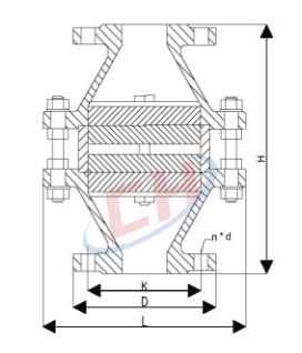 阻爆轰管道阻火器结构图
