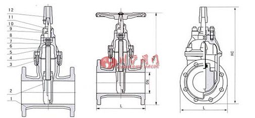 暗杆闸阀结构图